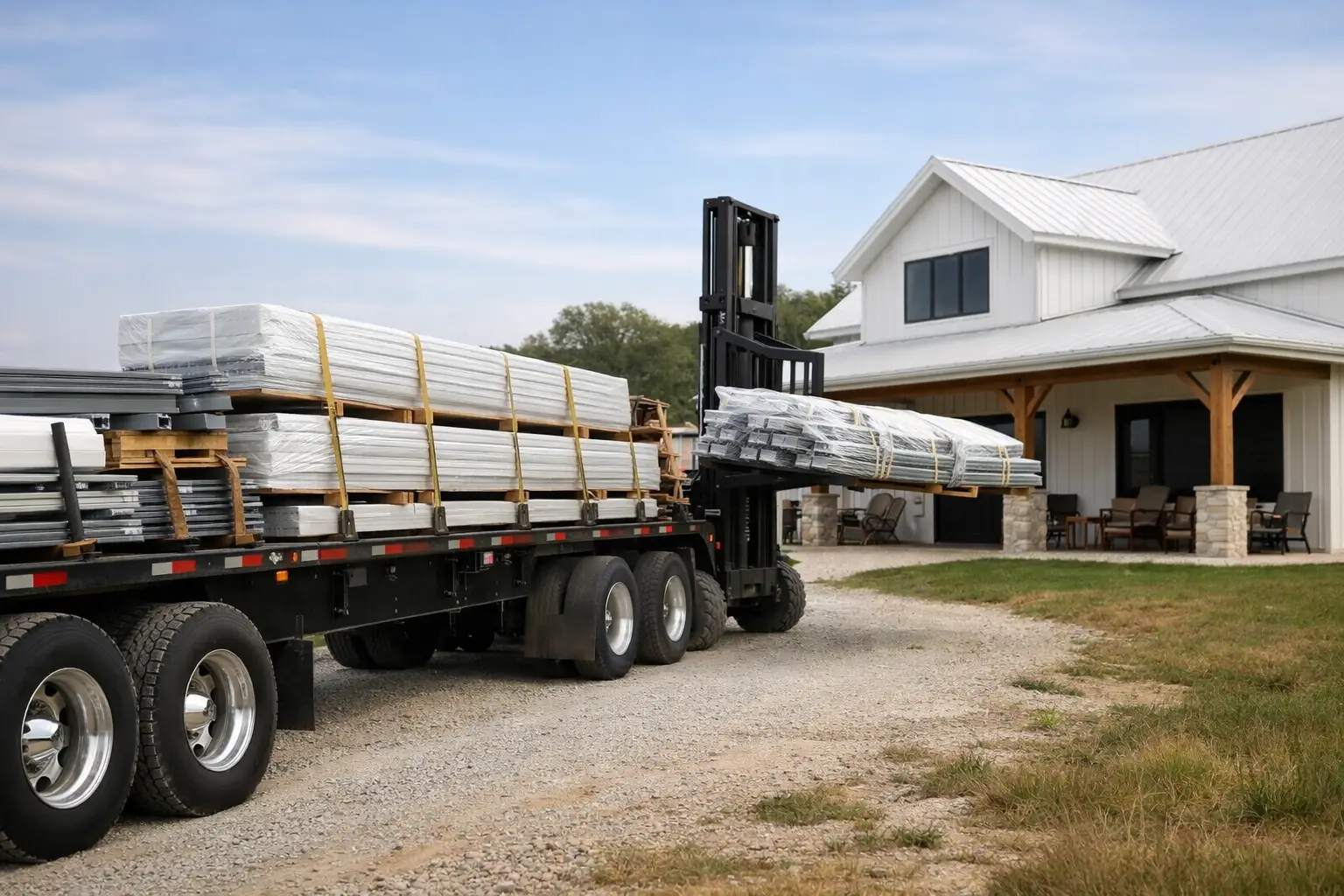 How Are Metal Building Kits Delivered?