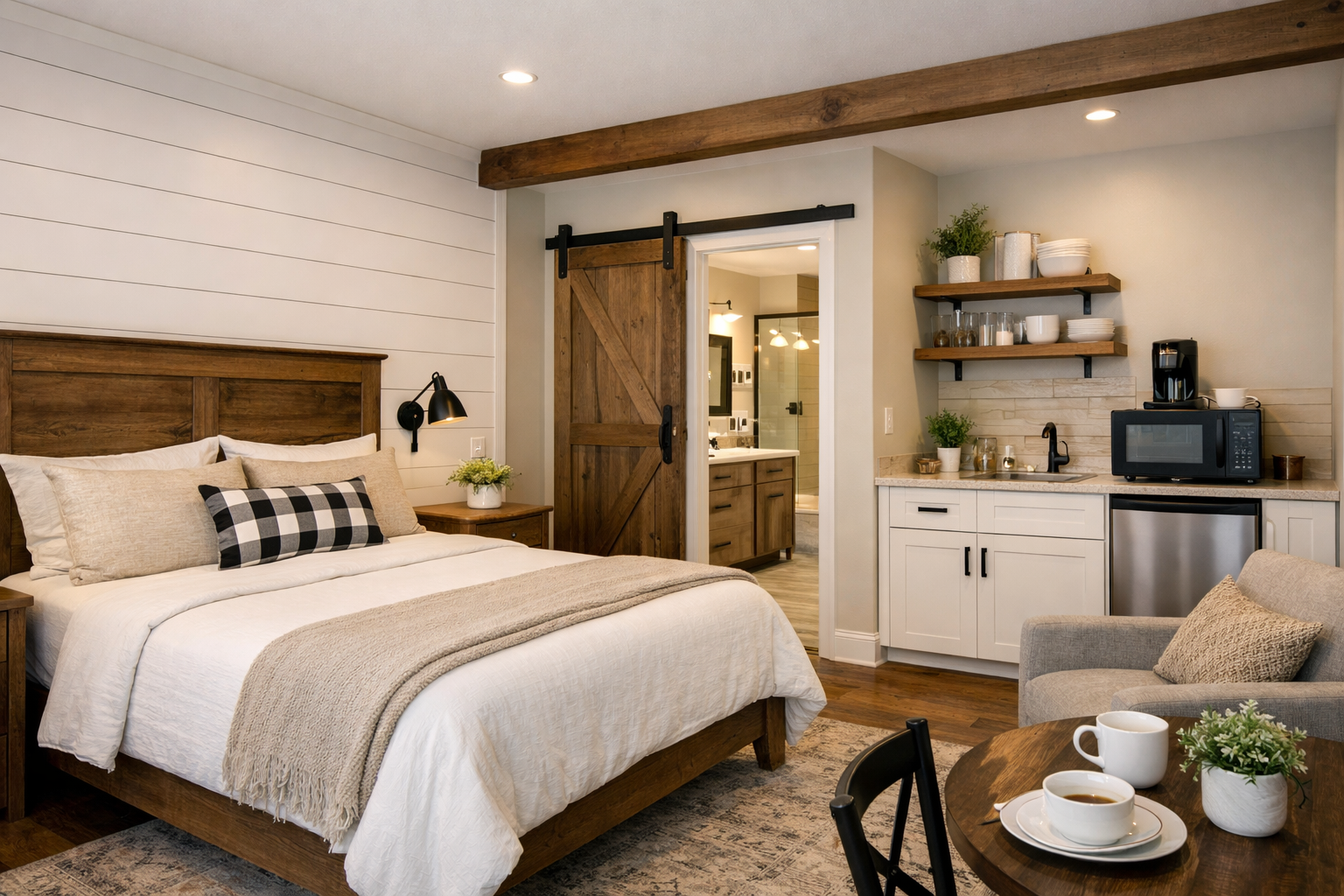 How do porches and garages affect the layout?