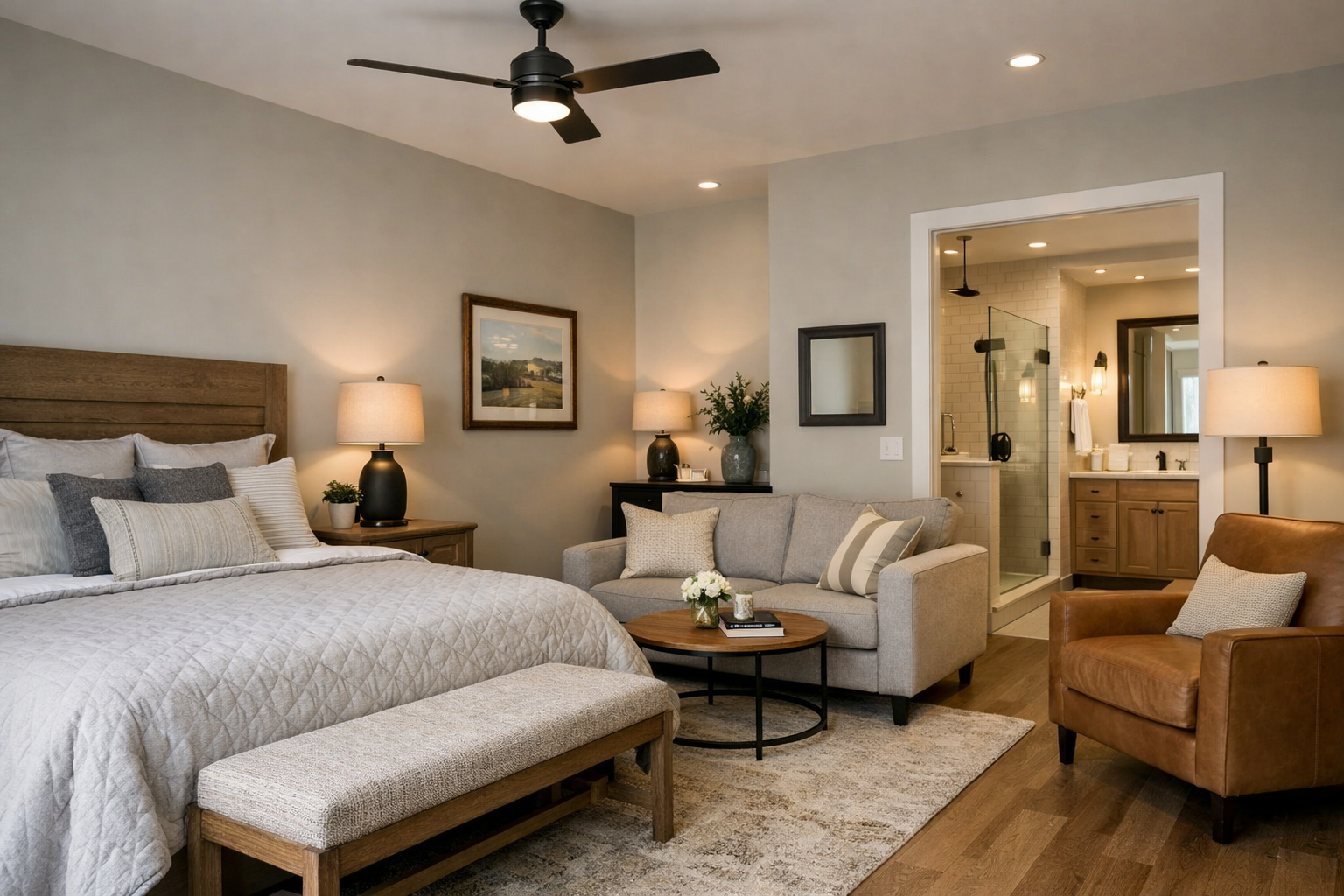 How much space does a comfortable guest suite need?