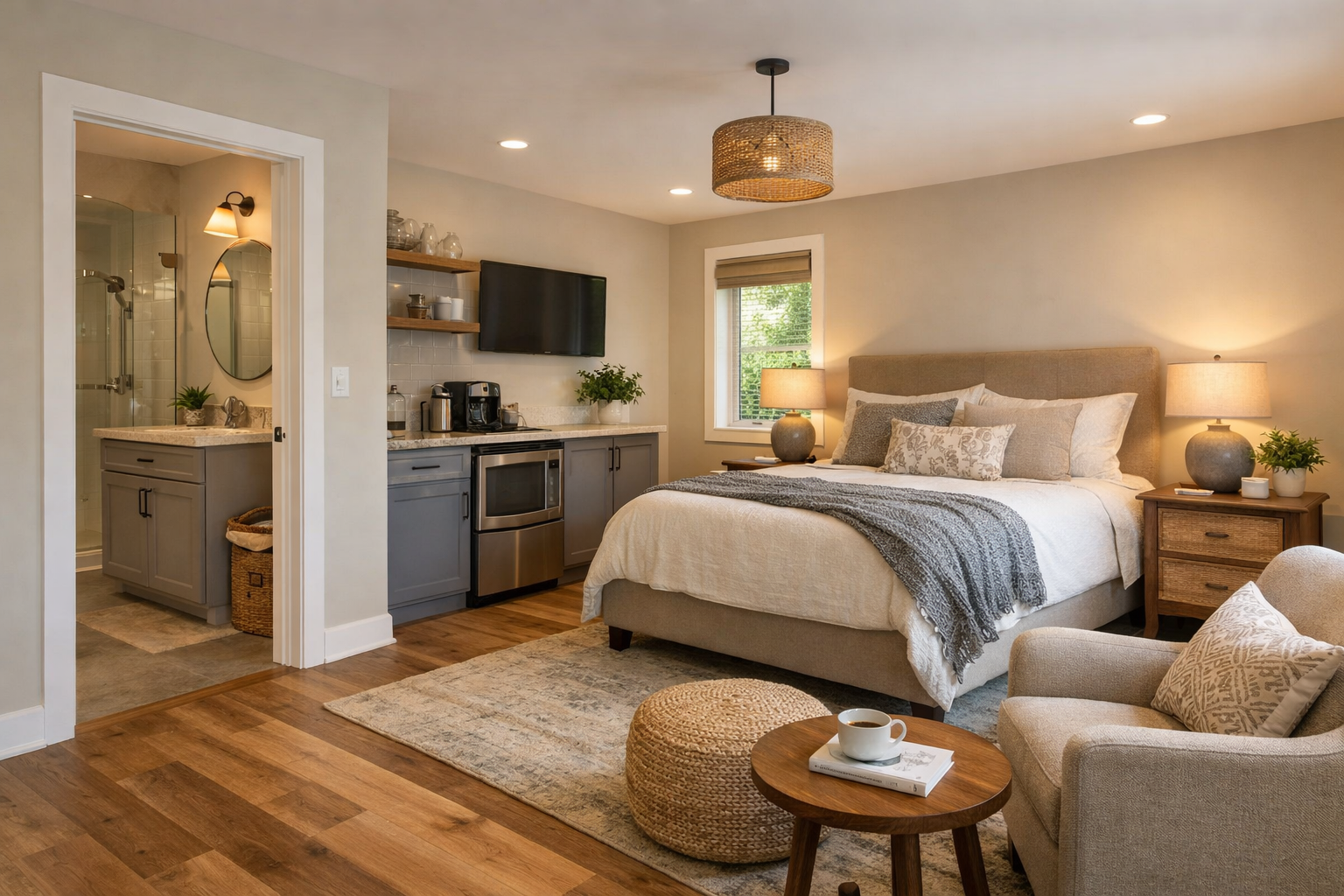 Should the apartment have its own entrance and kitchen?