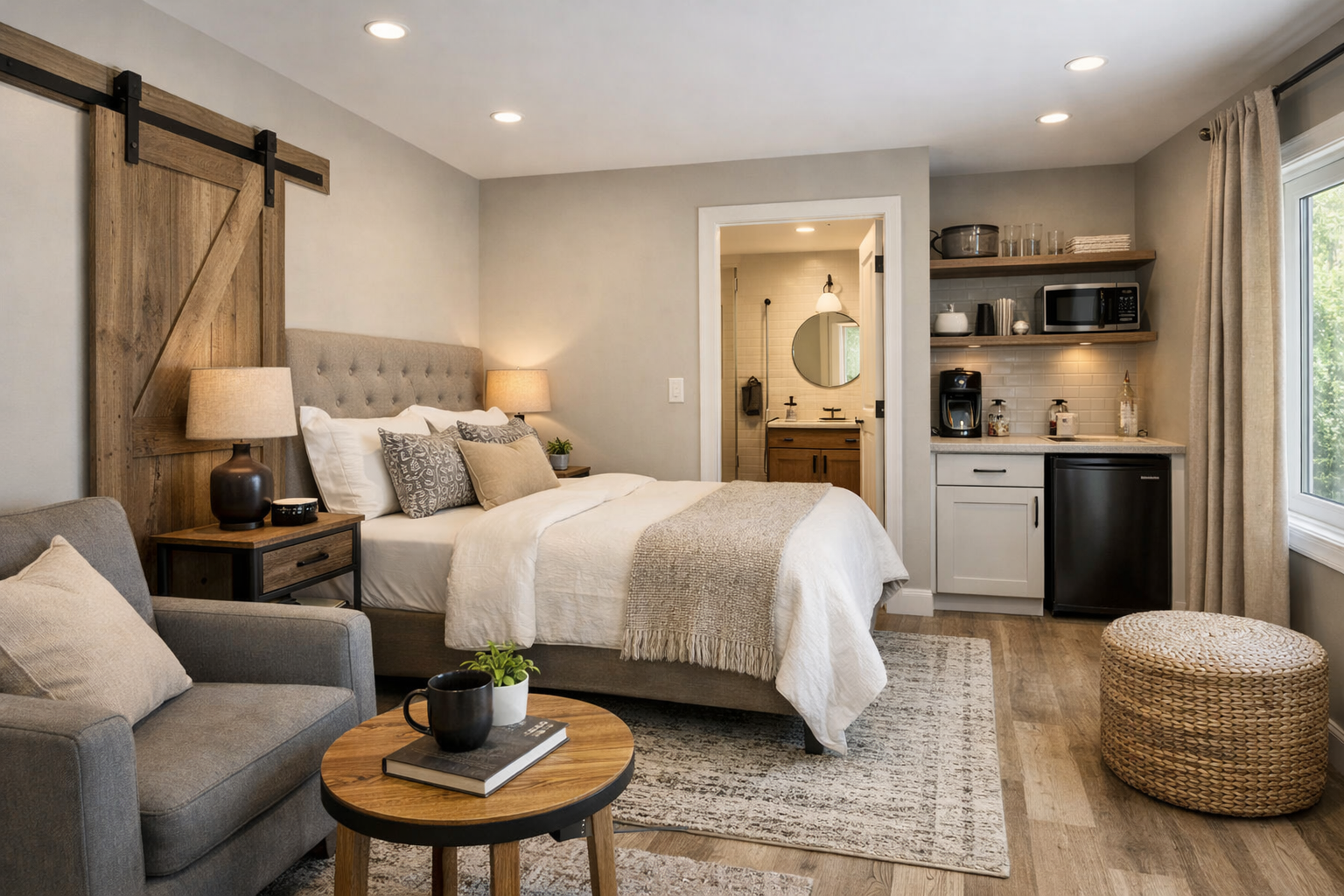 What barndominium features make shared living easier?