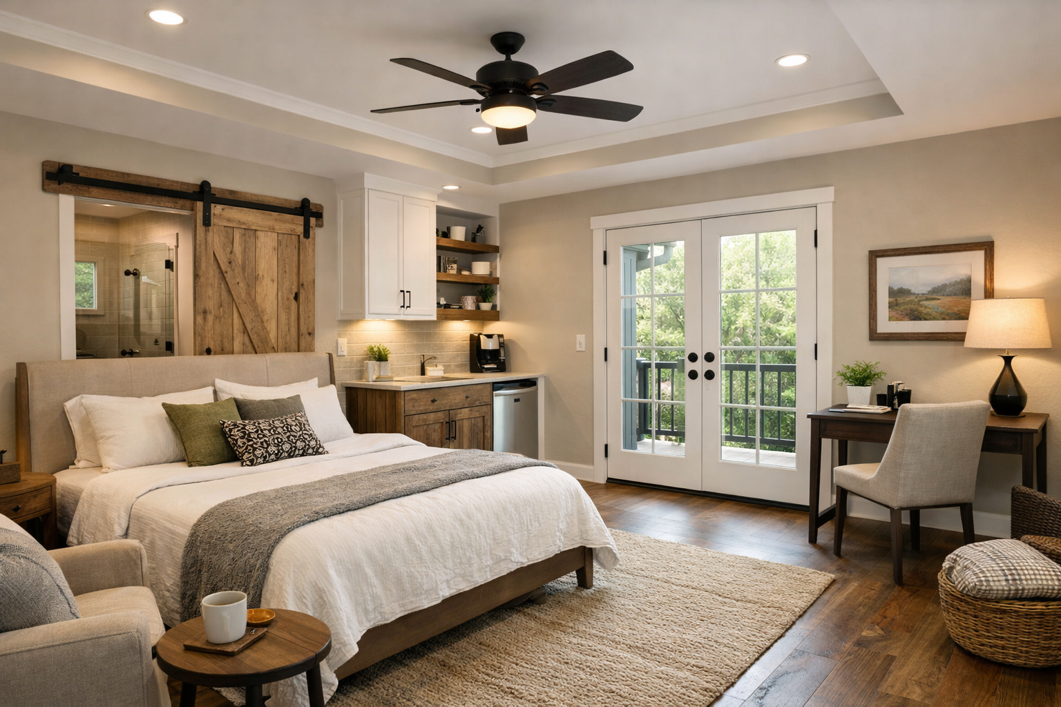 Where should the bathrooms and closets go?