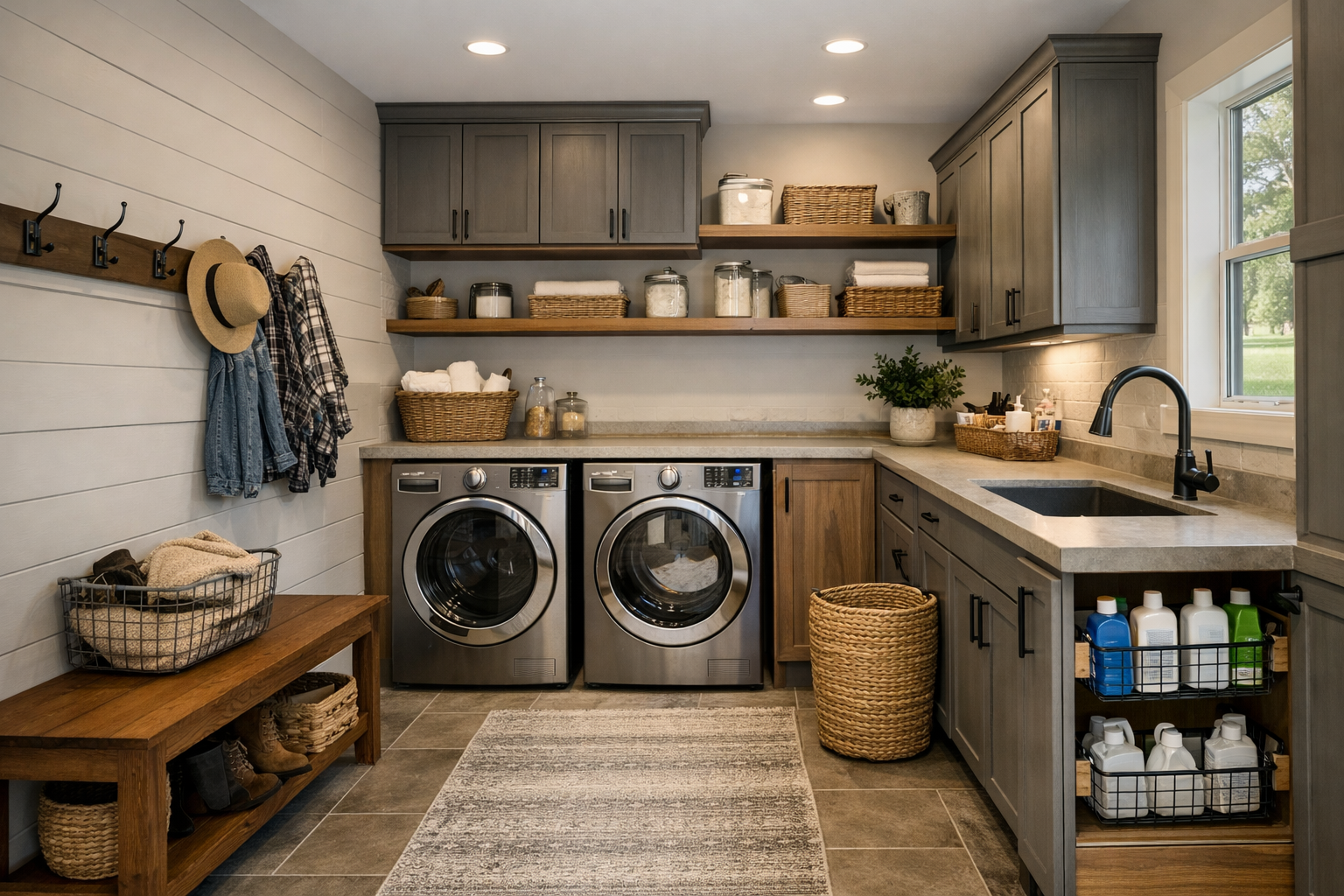 Where should the in-law suite sit within the floor plan?