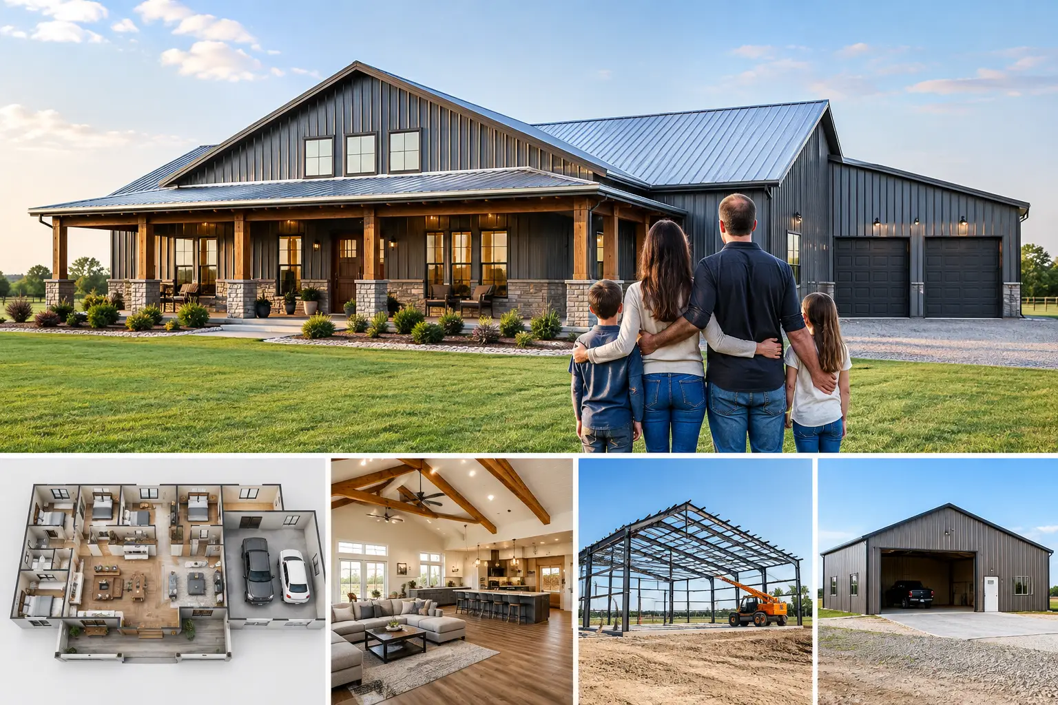 4 Bedroom Barndominium Plans for Family Life